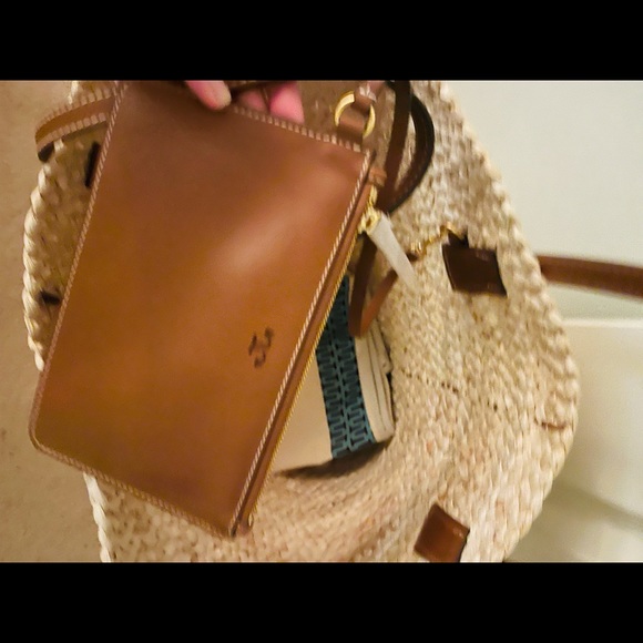 NWT Tory Burch McGraw Straw Raffia Tote Bag Beach - Picture 5 of 6